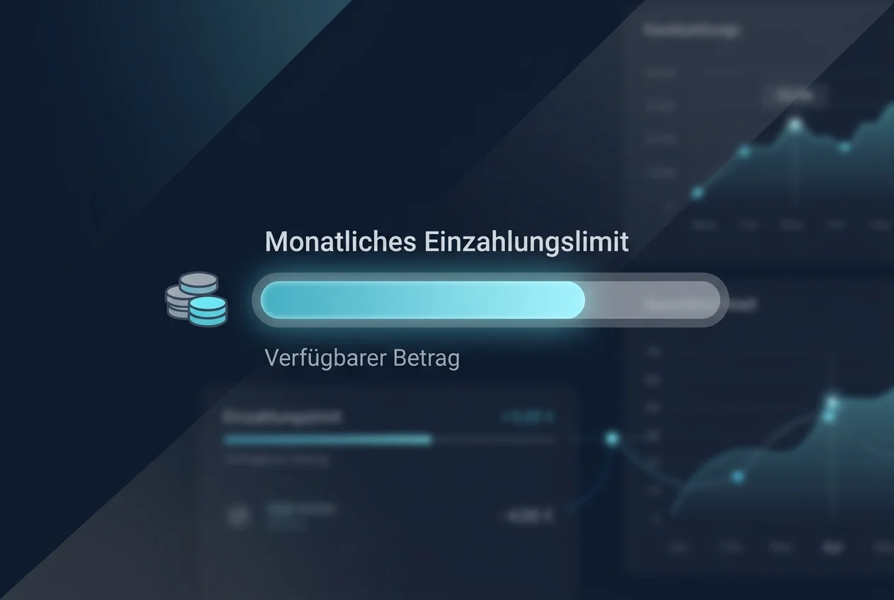Anzeige eines monatlichen Einzahlungslimits mit Fortschrittsbalken