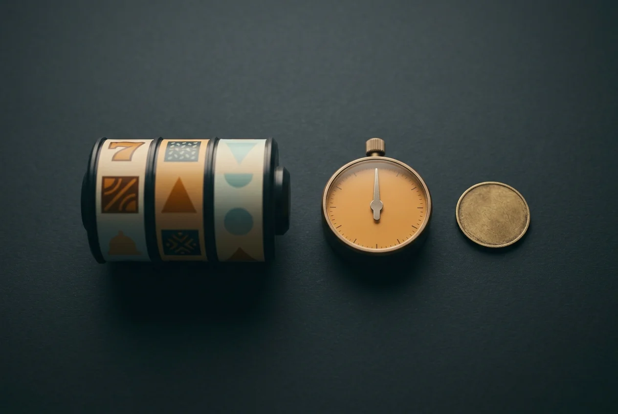 Spielautomat mit Ein-Euro-Markierung und Fünf-Sekunden-Timer