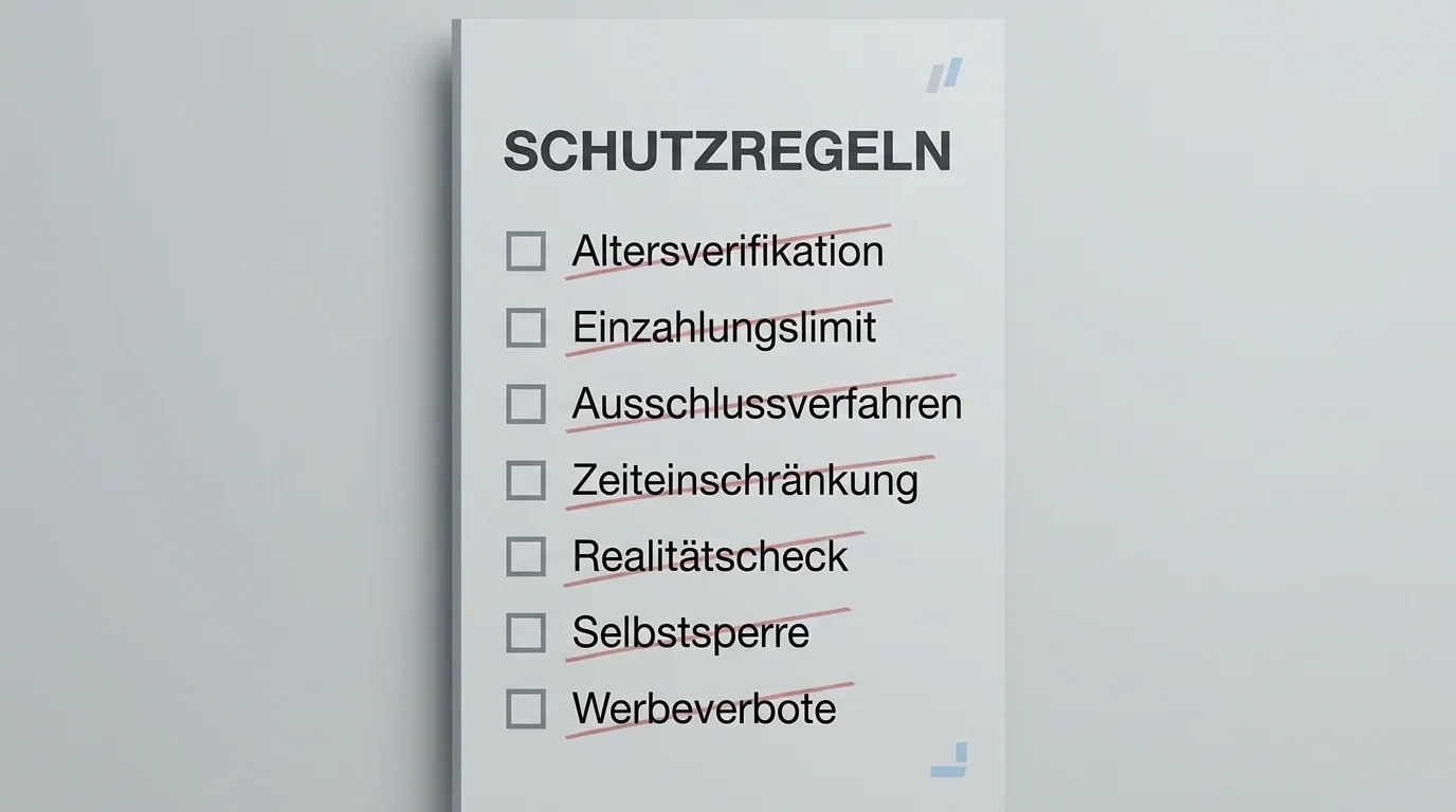 Liste durchgestrichener Schutzregeln als Sinnbild für fehlenden Spielerschutz