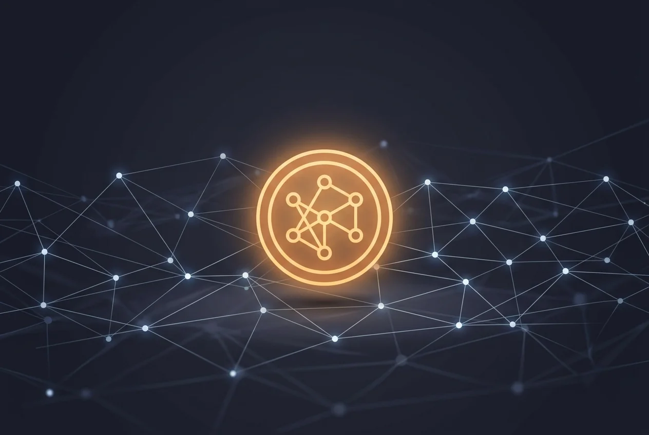 Abstraktes Krypto-Münzsymbol als Indikator für unregulierten Zahlungsverkehr