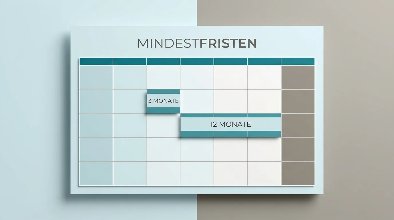Kalenderdarstellung mit Markierung von drei Monaten und einem Jahr
