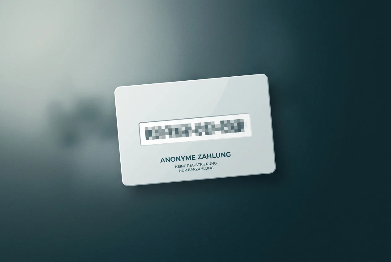 Abstraktes Prepaid-Guthabensymbol als Code-Karte ohne erkennbares Markenzeichen