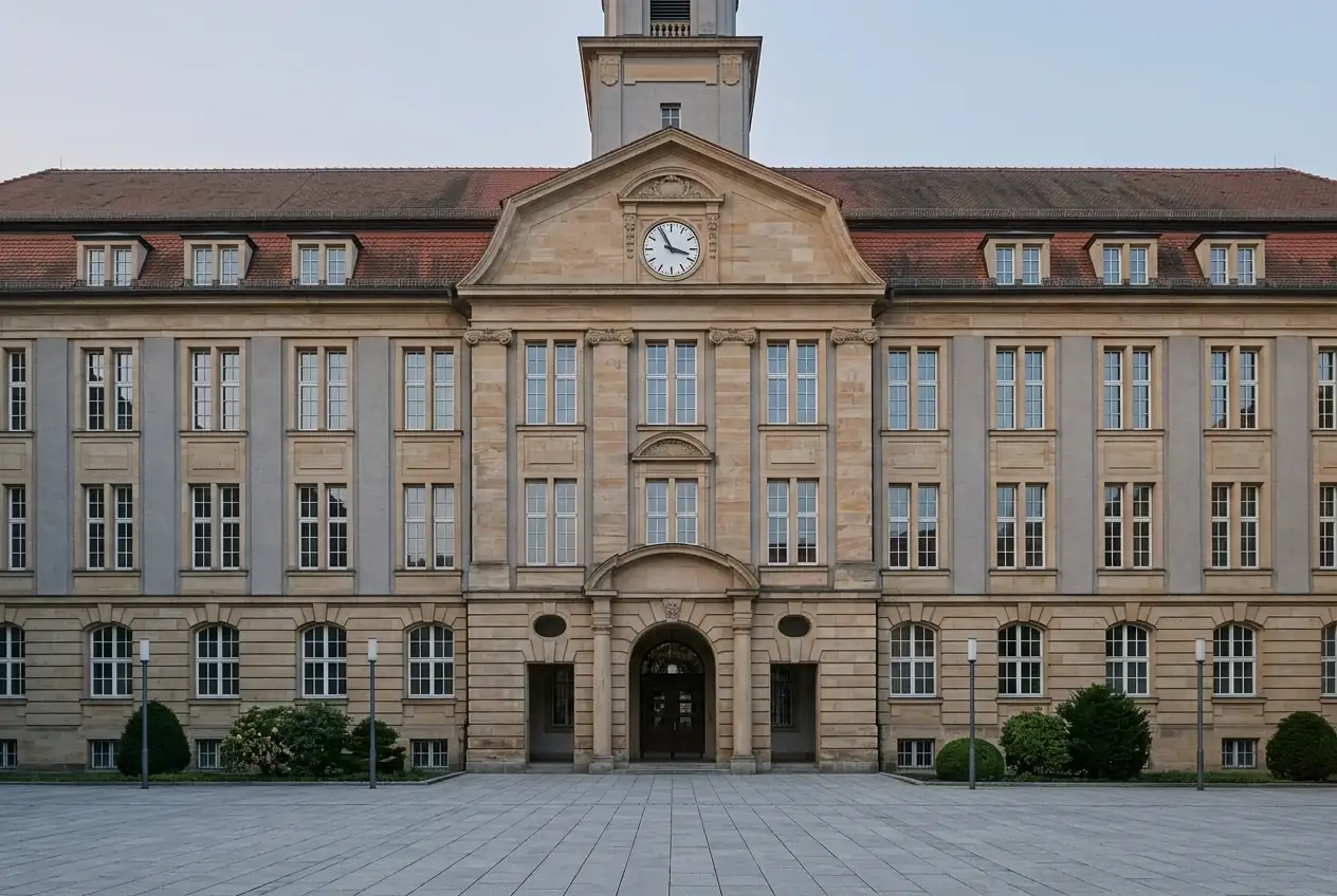Verwaltungsgebäude in Hessen als Sinnbild für die zentrale Sperrbehörde