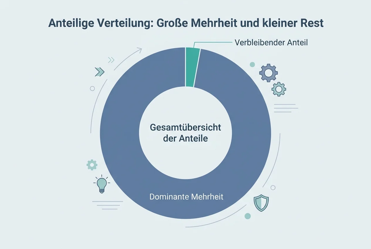 Kreisdiagramm mit überwiegendem Anteil an Selbstsperren